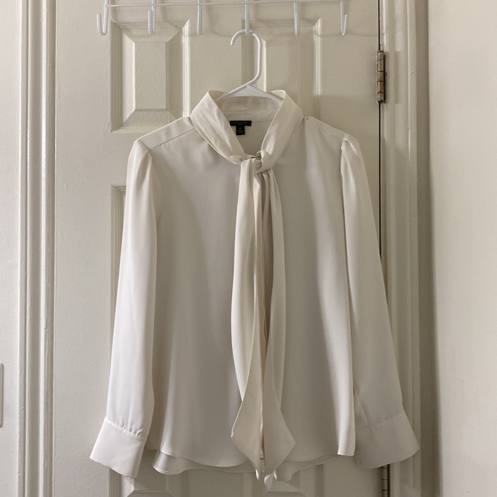 Ann Taylor Front Tie Blouse